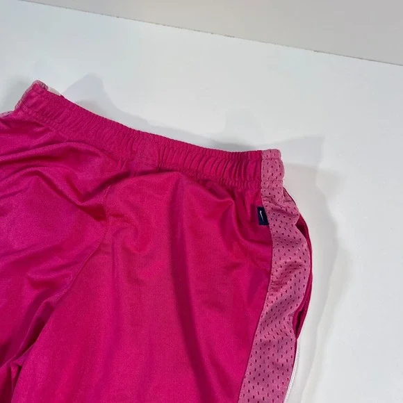 Nike Sweatpants Womens Small Pink Wide Leg Flare Satin Silky Shiny Swoosh Y2K - Picture 7 of 13